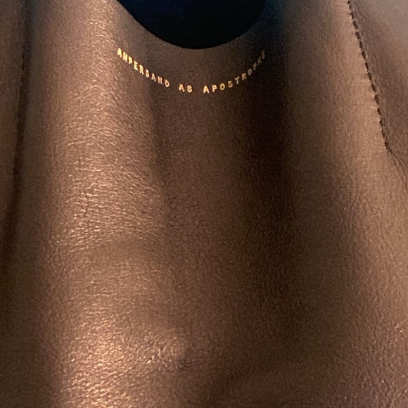 AS Ampersand Apostrophe Black Leather/Suede Tote - Picture 2 of 8